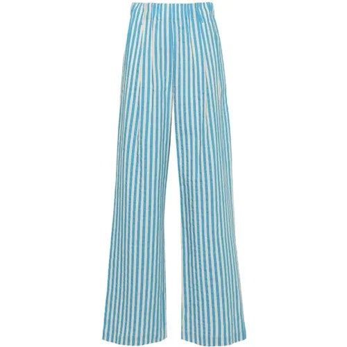 Striped Trousers Elasticated Waistband , female, Sizes: M, L - Alysi - Modalova