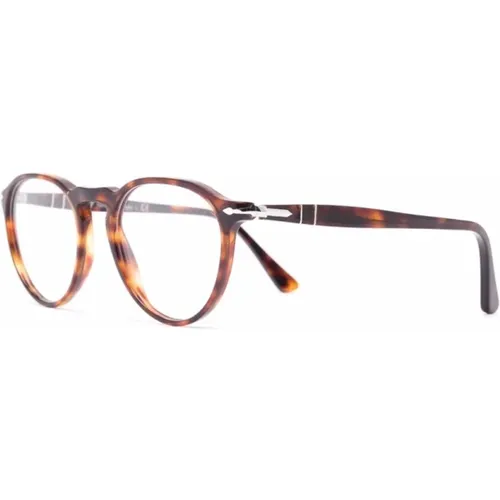 Braun/Havanna Optische Brille , Herren, Größe: 49 MM - Persol - Modalova