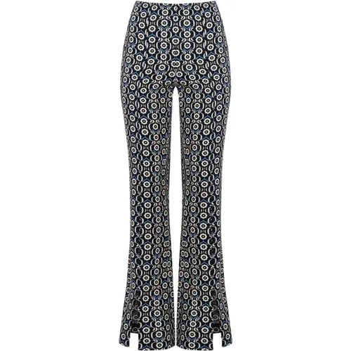 Flared pants in Daisy Print , female, Sizes: XS, S, M - Jaaf - Modalova