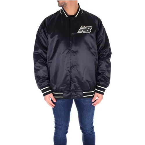 Logo Front Zipper Jacket , male, Sizes: S - New Balance - Modalova