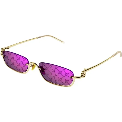 Metall Sonnenbrille Unisex , unisex, Größe: 55 MM - Gucci - Modalova