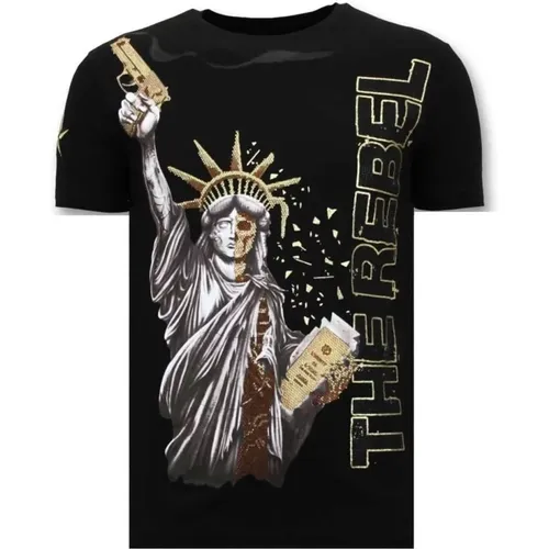 Luxus Herren T-Shirt - The Rebel - 11-6387Z , Herren, Größe: XL - Local Fanatic - Modalova