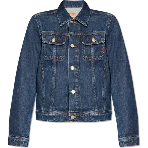 De-Bonny Jeansjacke , Damen, Größe: L - Diesel - Modalova