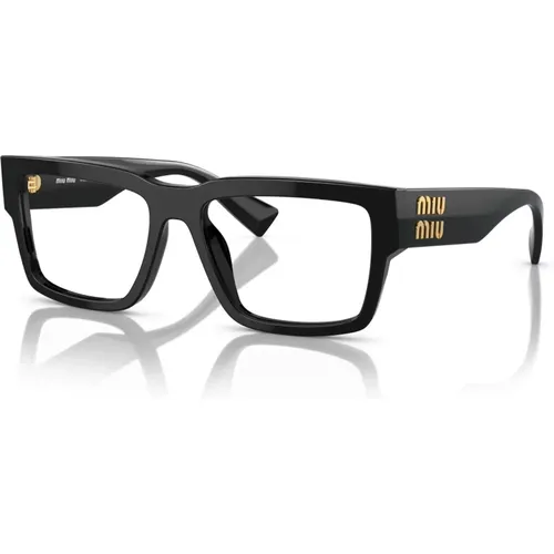 Schwarze Brillenfassungen , unisex, Größe: 54 MM - Miu Miu - Modalova