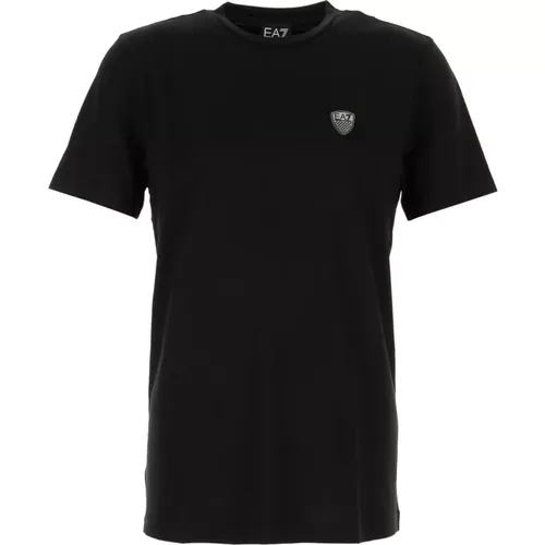 Lässiges Baumwoll-T-Shirt für Männer , Herren, Größe: M - Emporio Armani EA7 - Modalova