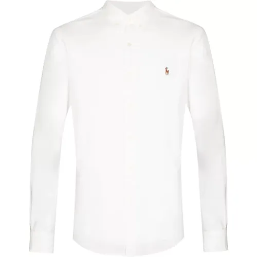 Weißes Oxford Slim Fit Hemd , Herren, Größe: L - Polo Ralph Lauren - Modalova