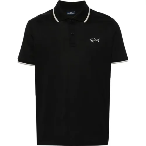 Cotton polo shirt with logo , male, Sizes: 2XL, M - PAUL & SHARK - Modalova