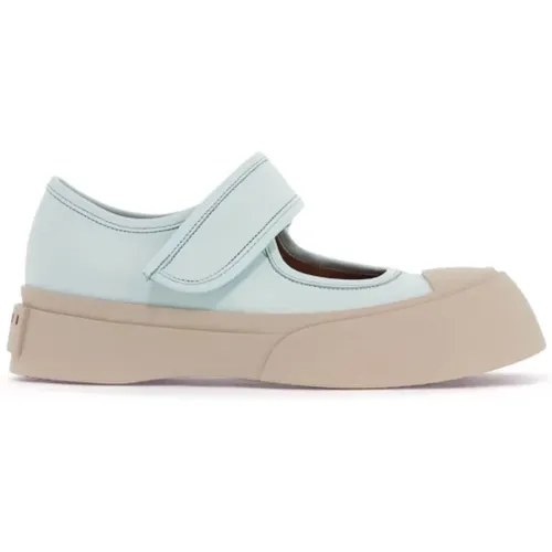 Chunky Sole Leder Mary Jane Sneakers - Marni - Modalova