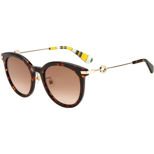 Stylish Havana Sunglasses Shaded , female, Sizes: 53 MM - Kate Spade - Modalova