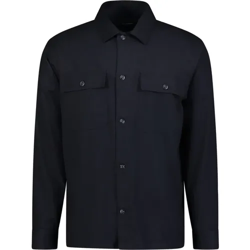 Navy Overshirt Regular Fit , Herren, Größe: M - ROY ROBSON - Modalova