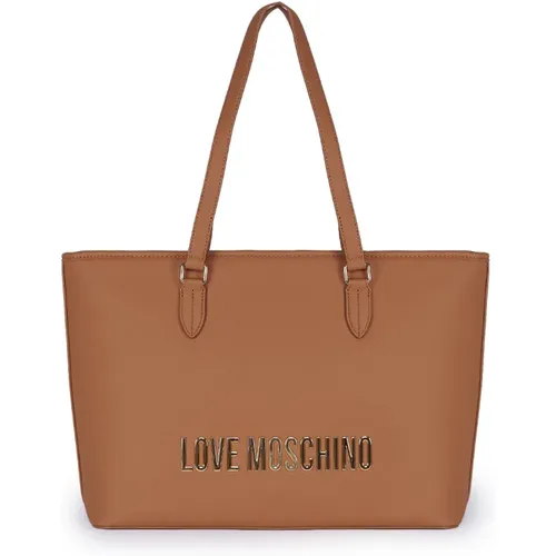 Eco Leather Shopping Bag - Love Moschino - Modalova