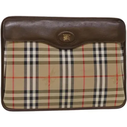 Pre-owned Canvas clutches , female, Sizes: ONE SIZE - Burberry Vintage - Modalova