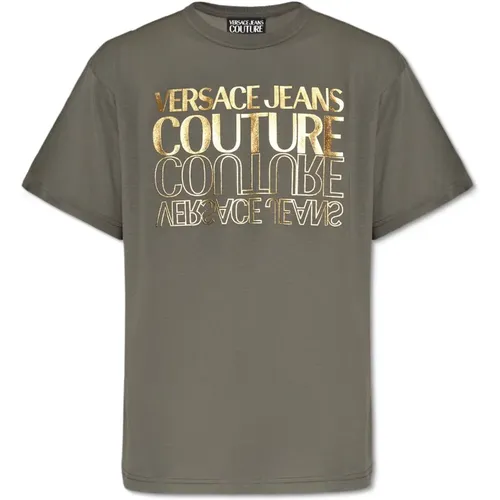 T-Shirt mit Logo - Versace Jeans Couture - Modalova