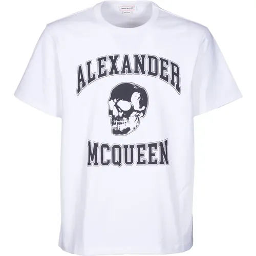 Weißes Logo Print T-shirt , Herren, Größe: S - alexander mcqueen - Modalova