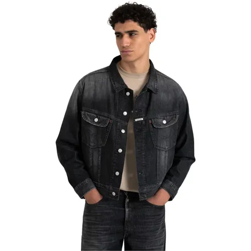 Jeansjacke 100% Baumwolle , Herren, Größe: M - Replay - Modalova