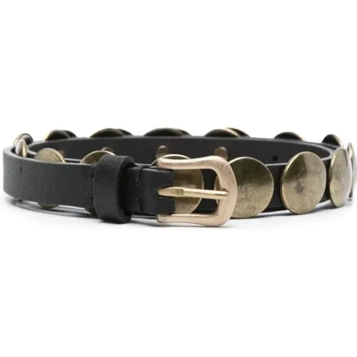 Leather Buckle Closure Belt , female, Sizes: 65 CM - Golden Goose - Modalova