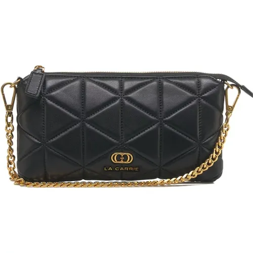 Schwarze Lederclutch Lea La Carrie - La Carrie - Modalova