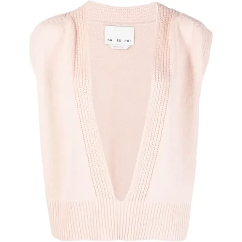 Sweater with Giro Collo , female, Sizes: XS, S - Sa Su Phi - Modalova