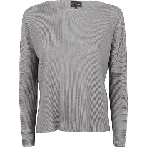 Round-Neck Strickwaren , Damen, Größe: S - Giorgio Armani - Modalova