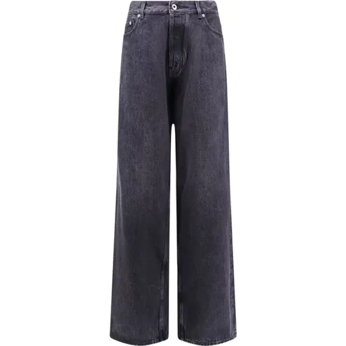 Vintage Schwarze Denim Hose , Herren, Größe: W34 - Off White - Modalova