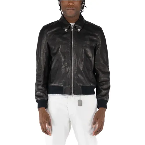 Leather Jacket , male, Sizes: XL - Covert - Modalova