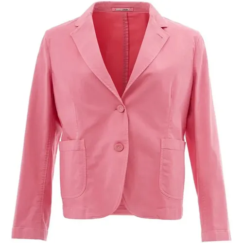 Rosa Baumwolljacke Mantel , Damen, Größe: XL - Lardini - Modalova