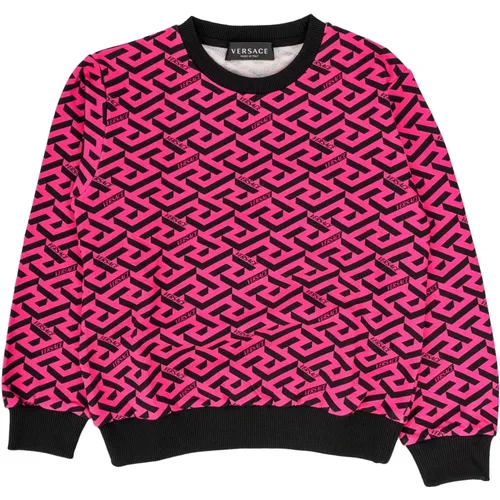 Kinder Sweatshirt - Fucsia - Regular Fit - Versace - Modalova