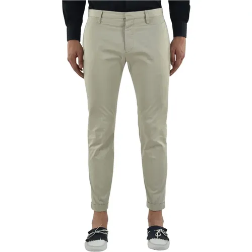 Cotton Buttoned Chinos for Men , male, Sizes: XL - Dsquared2 - Modalova