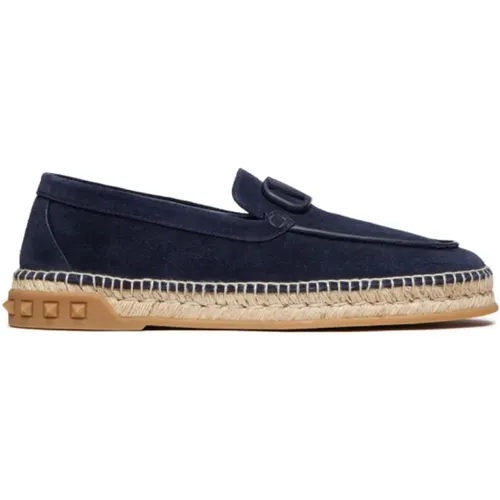 Marineblaue Wildleder-Espadrilles - Valentino Garavani - Modalova