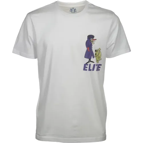 Elite Cotton T-Shirt with Frontal Print , male, Sizes: S, M - Equipe 55 - Modalova