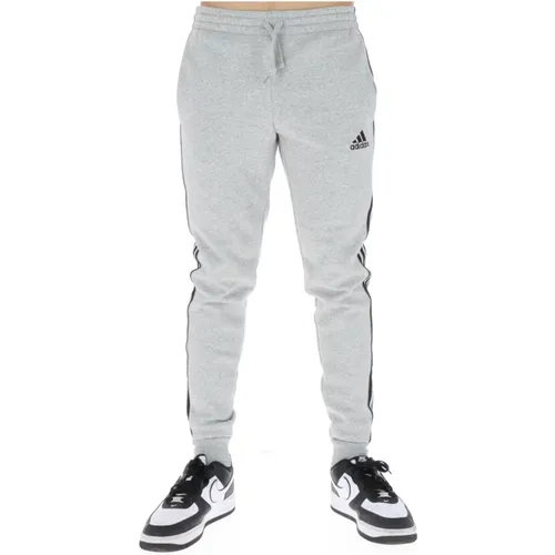 Grey Printed Trousers with Front Pockets , male, Sizes: L, XL - Adidas - Modalova