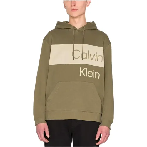 Institutional Blocking Hoodie , male, Sizes: S - Calvin Klein - Modalova