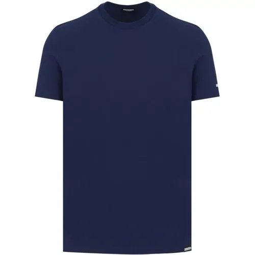 Branded Crewneck Cotton T Shirt , female, Sizes: 2XL, XL, L - Dsquared2 - Modalova