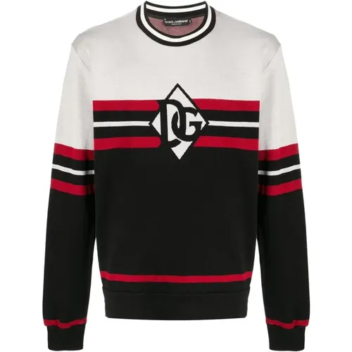 Logo Sweater, 100% Cotton, Made in Italy , male, Sizes: S - Dolce & Gabbana - Modalova