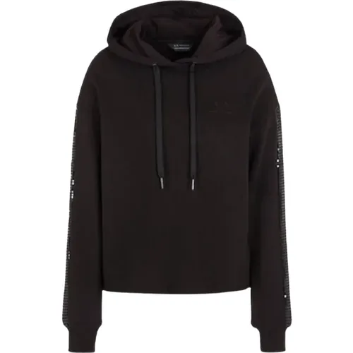 Sweatshirt Hooded Aw23 Winter Style , female, Sizes: XS, M, S - Armani Exchange - Modalova