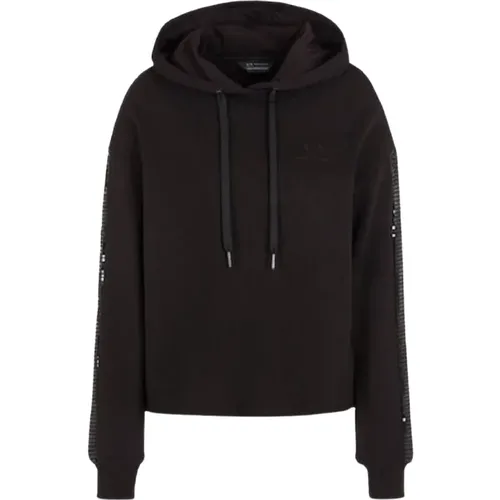 Sweatshirt Hooded Aw23 Winter Style , female, Sizes: XS, S - Armani Exchange - Modalova