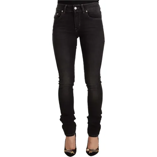 Schwarze Gewaschene Skinny Jeans mit Mittlerer Taille , Damen, Größe: W26 - Gianfranco Ferré - Modalova