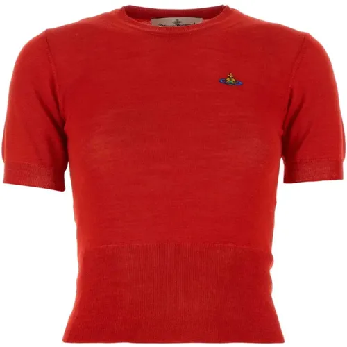 Rotes Wollmisch T-Shirt - Vivienne Westwood - Modalova