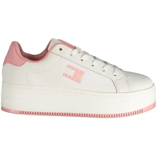 Pink Wedge Sneaker with Striking Print , female, Sizes: 8 UK, 3 UK, 5 UK, 7 UK, 4 UK, 6 UK - Tommy Hilfiger - Modalova