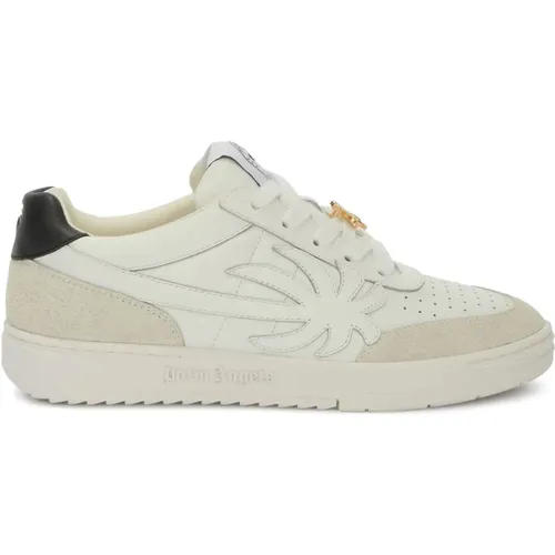 Weiße Palm Tree Sneakers , Herren, Größe: 40 EU - Palm Angels - Modalova