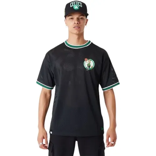 Schwarzes Celtics NBA Mesh Tee - new era - Modalova