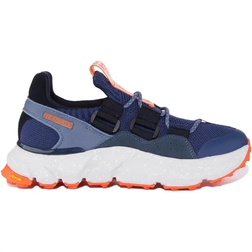 Navy Split Air Trainers , male, Sizes: 10 UK, 11 UK - Replay - Modalova