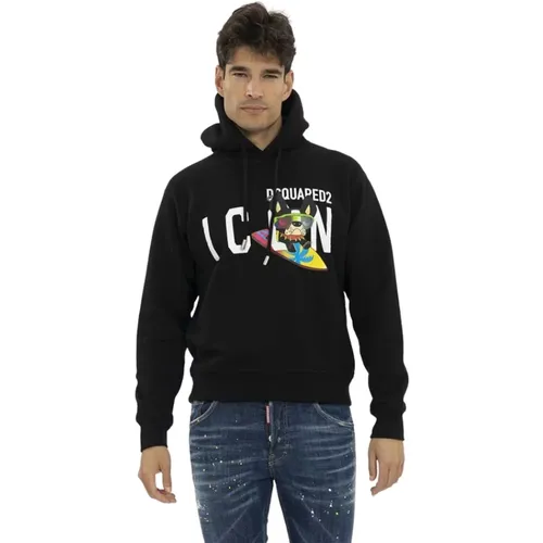 Icon Hoodie, Stay Stylish and Comfortable , male, Sizes: S - Dsquared2 - Modalova