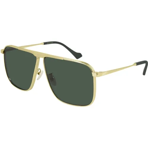 Sonnenbrille Gg0840S 002 gold gold grün , Herren, Größe: 63 MM - Gucci - Modalova