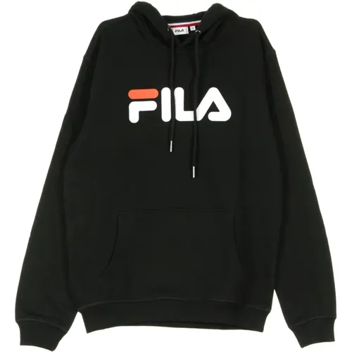 Schwarzer Kangaroo Hoodie Herren Sweatshirt , Herren, Größe: L - Fila - Modalova