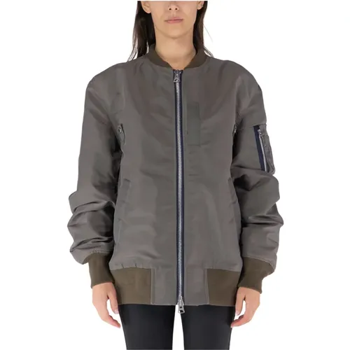 Nylon Twill Blouson Jacket , female, Sizes: L, XL, M - Sacai - Modalova