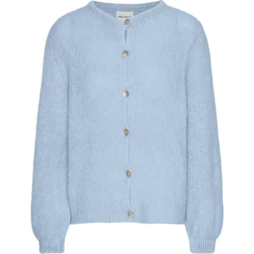 Weicher Alpaka-Cardigan Hellblau , Damen, Größe: XL - American Dreams - Modalova