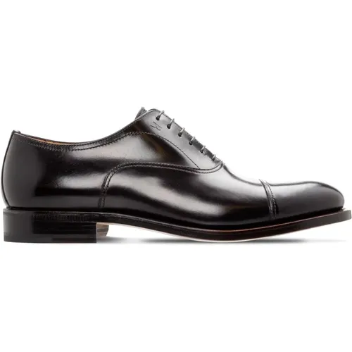 Iconic Oxford Schuhe aus schwarzem Kalbsleder - Moreschi - Modalova