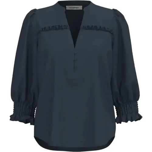 Frill Sleeve Shirt Blouse Ink , female, Sizes: XS, M, S, L, XL - Co'Couture - Modalova