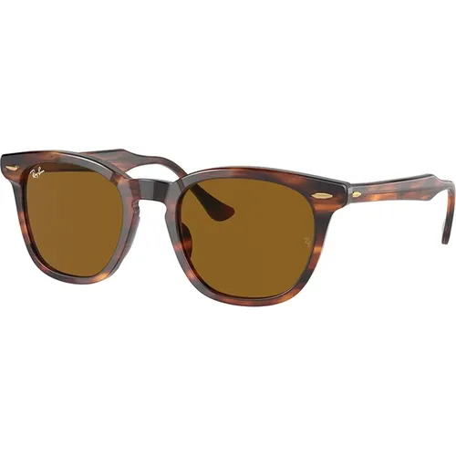 Hawkeye Gestreifte Havana Braune Sonnenbrille , unisex, Größe: 50 MM - Ray-Ban - Modalova